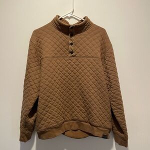 Kenneth Cole New York Quilted Pullover Sweater Tan Size XL